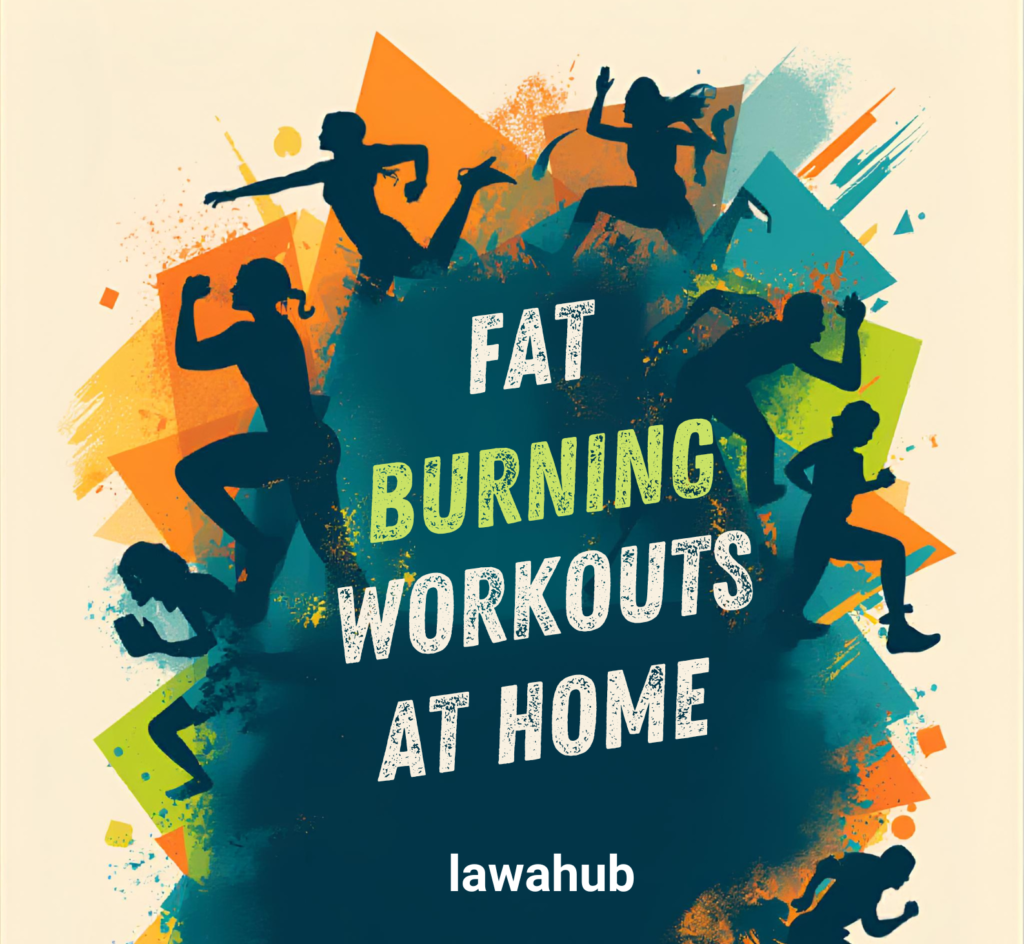 dynamic fat burning workout poster composition